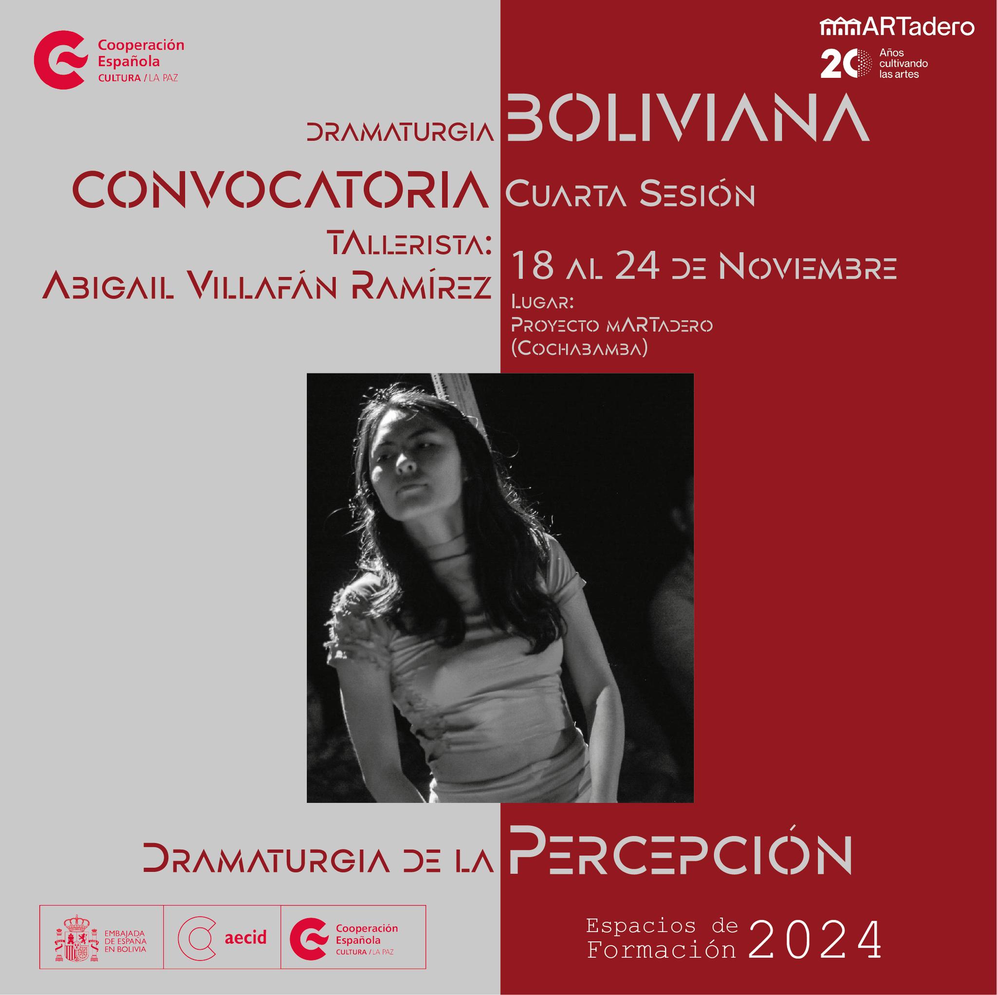 Dramaturgia Boliviana - Espacios de Formación 2024